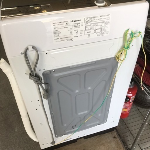 中古美品！2018年製 Hisense ハイセンス 全自動電気洗濯機 HW-DG75A 7.5kg 洗い