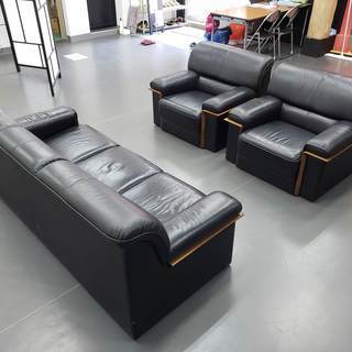 応接ソファ3点セット（3人掛け1台、1人掛け2台）