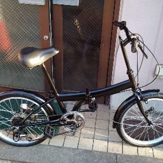 20吋 折り畳み自転車 外装6段変速/ブラック