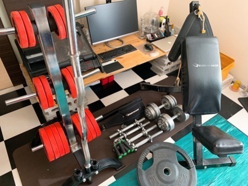 ◆取引終了◆筋トレセット◆ダンベル・Wシャフト・アブベンチ等◆