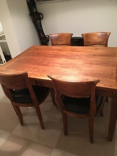 木目調 ダイニングテーブル 椅子 セット