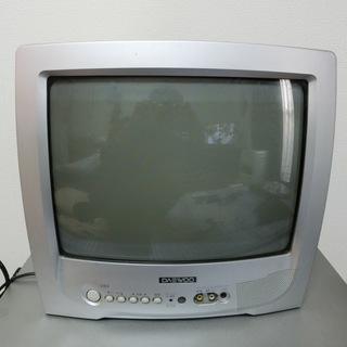 14型テレビ、テレビ台、地デジチューナー、室内アンテナ