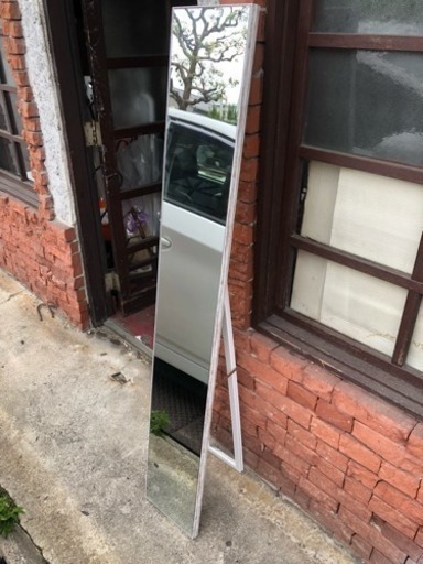 スタンドミラー 姿見 ホワイトウッド