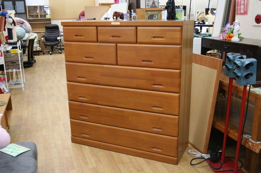 箪笥 6段チェスト タンス 収納 レール式 ブラウン系 木製 LARGO/ラルゴ☆ PayPay(ペイペイ)決済可能 ☆ 札幌市 清田区 平岡