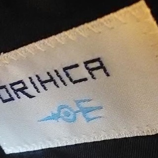 メンズ スーツ 細身の方 ストライプ系 紺 ネイビー ORIHICA オリヒカの画像