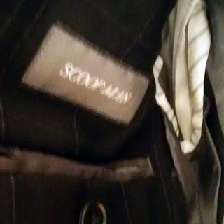 メンズ スーツ 細身の方 黒 ブラック SCOOPMANの画像