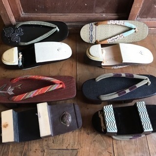 Vintage Geta & Zori 草履x2 下駄x2 婦人物