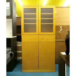 札幌 値下げ入手困難!【無印良品 木製カップボード 大】幅87cm 旧タイプ 旧モデル MUJI 食器棚 水屋箪笥 本郷通店