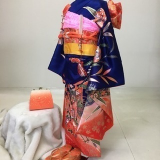 D)七五三着物七歳女の子用セット
