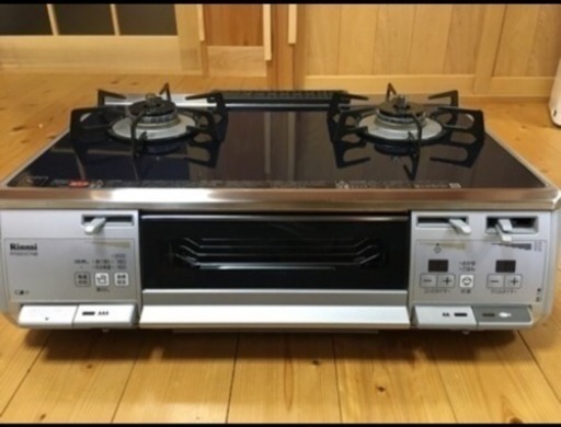 美品！リンナイ両面焼きグリル付ガスコンロ（都市ガス用）