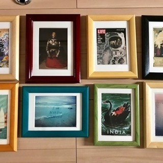 額縁17点セット、ミュシャ他 アートフレームの画像
