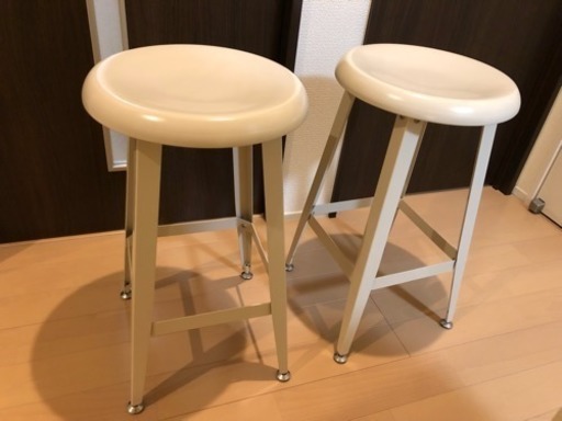 【手渡し限定】IKEA ホーロー製 ミドルカウンターチェア