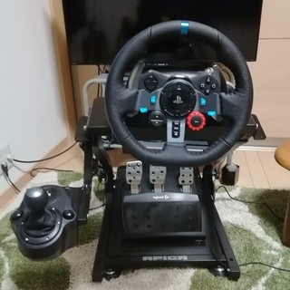 PS4 ハンドルコントローラーg29とスタンドセットの画像