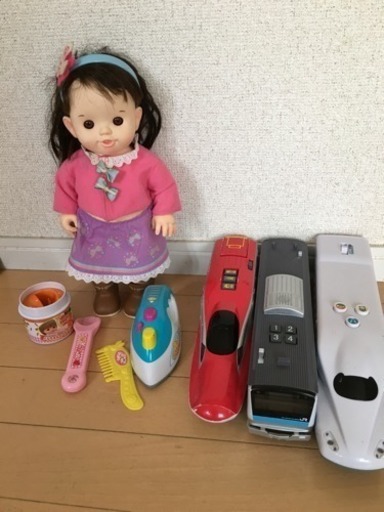 終了 お風呂に一緒に入れる☆ポポちゃん 電車3点セット