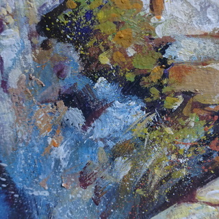 『海岸の家』風景 肉筆絵の画像