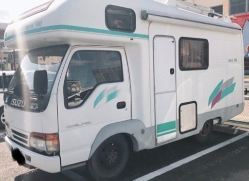 お買い得！車検付き！キャンピングカー！エルフ4wd (アケ) 伊豆の