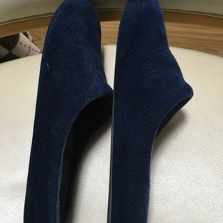 ユニクロ   ルームシューズ   レディースM   ネイビーの画像