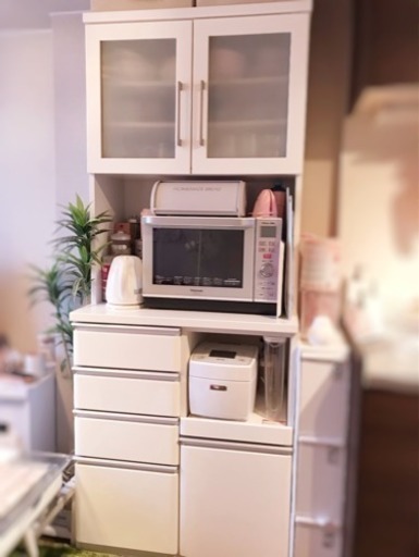 ニトリ キッチンボード 定価5万 クリスナ 80KB WH