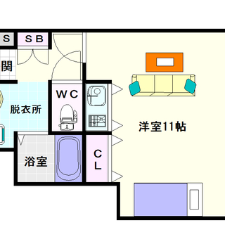 【ファミーユ桜川】4号タイプ！1Ｒタイプ！11帖もある広さ！の画像