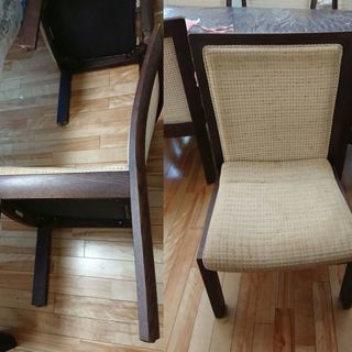 しっかりしたカリモクの木の椅子６脚　１脚のみ　バラでもＯＫ　汚れ...