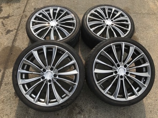 BIGWAY LEYSEEN 245/35ZR20 社外 4本セット 14年製 FALKEN ファルケン AZENIS FK453 バリ山 20X8.5J +35 5X114.3 管理番号42106