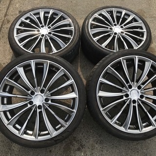 BIGWAY LEYSEEN 245/35ZR20 社外 4本セット 14年製 FALKEN ファルケン AZENIS FK453 バリ山 20X8.5J +35 5X114.3 管理番号42106