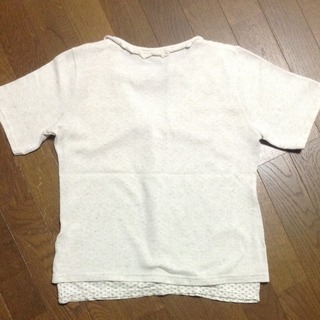 Mサイズ　アンサンブル  (ノースリーブ&半袖カーディガン) 生成りの画像