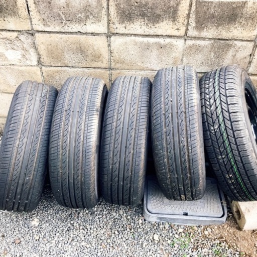 215/70R15 夏タイヤ&ホイール&スペアタイヤのフルセット ほぼ新品 バリ山 9部山以上 エクストレイル ハイエース グランビア