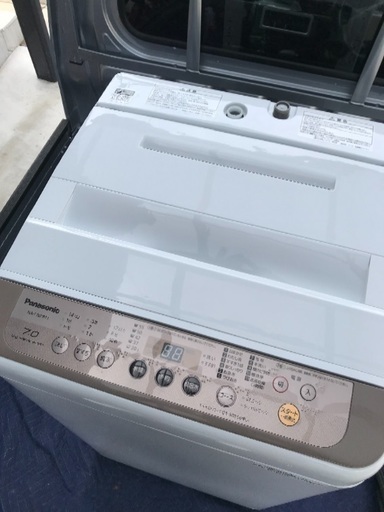 2017年製高年式パナソニック全自動洗濯機容量7キロ超美品。千葉県内配送無料。設置無料。