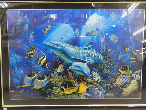 マリンアート 版画  壁掛けひも付き ☆ PayPay(ペイペイ)決済可能 ☆ 札幌市 北区 屯田