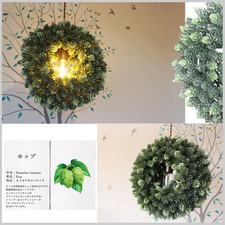 新品 LED クリスマス ホップリース ライト 照明 イルミネーション 当社オリジナル商品！カフェやディスプレイにも♪の画像