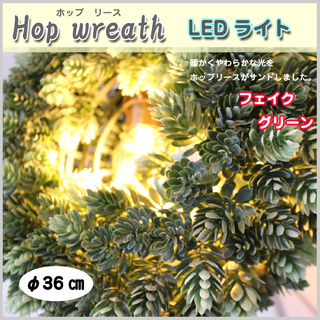 新品 LED クリスマス ホップリース ライト 照明 イルミネーション 当社オリジナル商品！カフェやディスプレイにも♪の画像