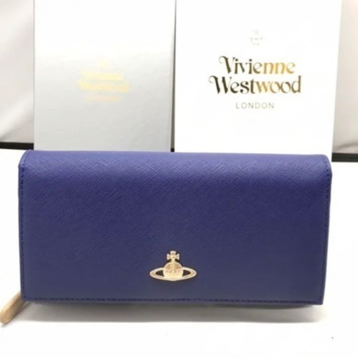 【新品未使用】ヴィヴィアンウエストウッド　長財布　ブルー　ベージュ　新品