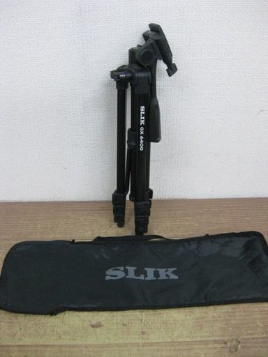 スリック SLIK 三脚 4段式 GX6400 ムービー、カメラ用 最大高約154cm 収納袋付