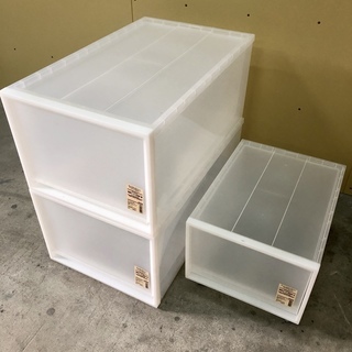 開発QB166 良品 無印 衣装ケース 3個セット 引出し式