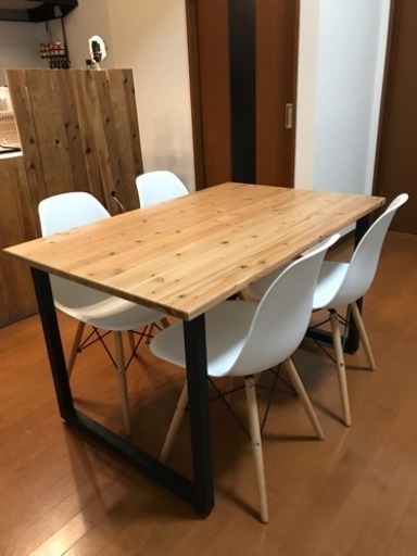 アイアン脚 ダイニングテーブル 4人用