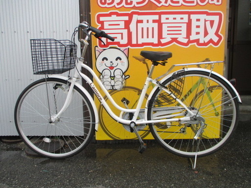 【エコプラス小倉南店】FBP 27インチ 軽快車 ホワイト 外装6段変速 スタッフ 向井 オススメ(^^♪ 中古車 自転車 チャリ ママチャリ