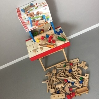 取引中 木のおもちゃ 工具セットの画像