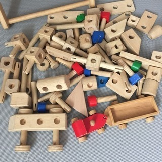 取引中 木のおもちゃ 工具セットの画像