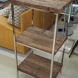 札幌市/清田区  船舶枕木使用　オープンラック　幅44.5cm×...