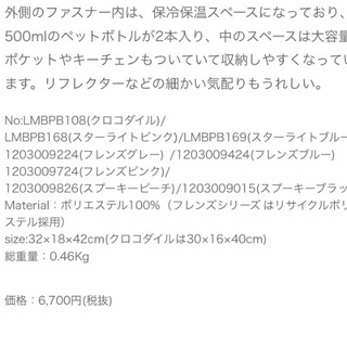 レッシグ リュック  スターライトピンクの画像