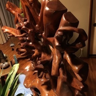 欅 根株 衝立の画像