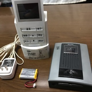 工事不要のモニター付きインターホン 中古