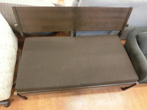 2人掛けソファー HIDAKAGU ブラウン 背面小キズ有 【トレファク上尾店】