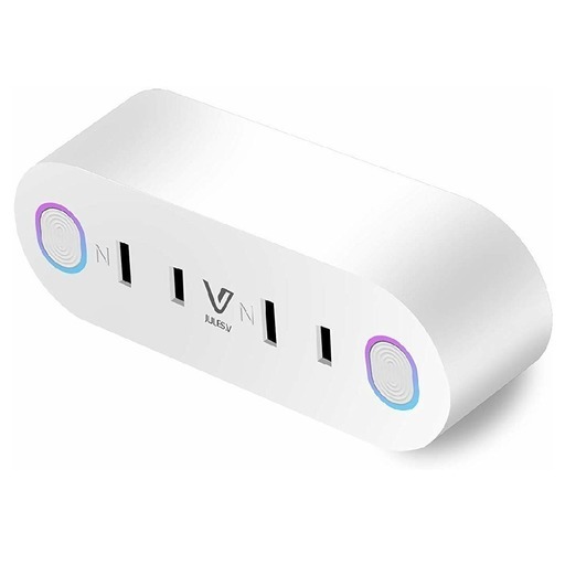 【全国対応・新品未使用】 WIFIスマートプラグ スマートコンセントwifi JULES.V 直差しコンセント 2ピン 遠隔操作 スケジュール設定 音声コントロール 日本語アプリ 安全設計 Amazon Alexa,GoogleホームやIFTTT対応 ハブ必要ない 節電 2.4GHzのWIFI接続 技適取得済み