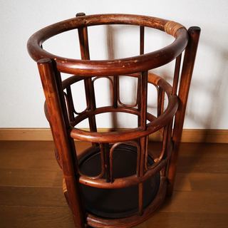 籐家具ラタン　傘立て　中古　取りに来ていただける方に
