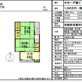 京都　世界遺産　東寺から徒歩約７分　中古一戸建て ゲストハウス等...