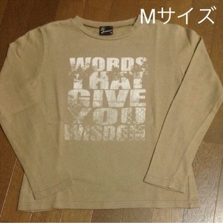 Mサイズ 長袖シャツ キャメル色