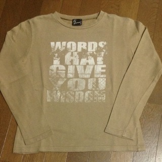 Mサイズ 長袖シャツ キャメル色の画像