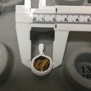 完売【新品】タイガーアイ 六芒星 マクラメペンダントトップの画像